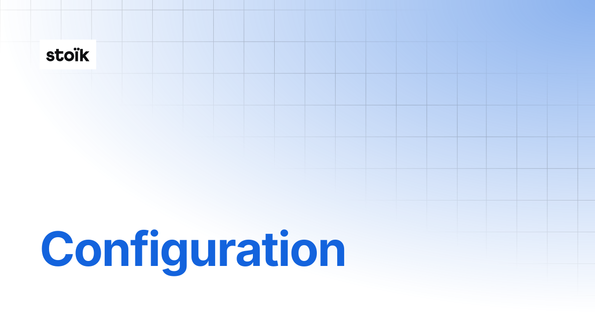 How to configure the Stoïk External Scan? | Stoik